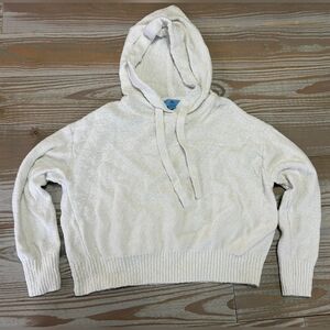 CeCe Ivory Knit Hoodie Sweater – Size Small